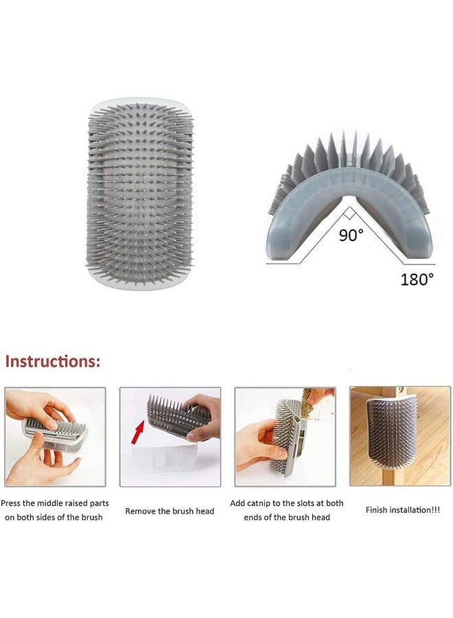 Cat-It Self Grooming Wall Corner Groomers Soft Grooming Brush Massage Short Long Fur Cat Scratcher Head Top Massage Brush Ideal For Kitten And Puppy (Color As Per Available) - Image 4
