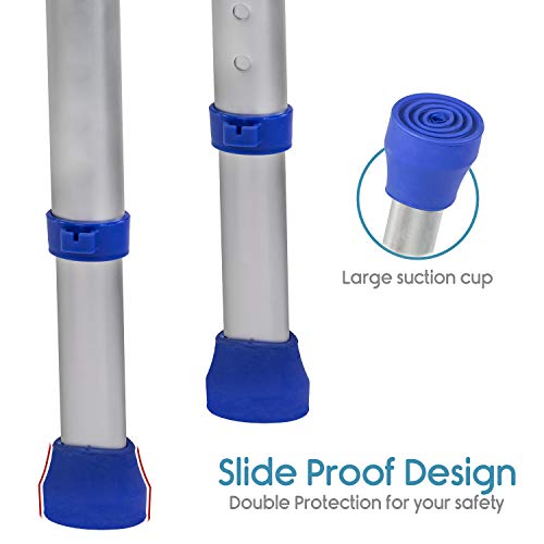 KosmoCare Premium Imported Swivel Shower Stool | Height Adjustable Rotating Bath Seat, Tool-Free Assembly Shower Chair with Anti-Slip Rubber Tips for Safety of Seniors & Elderly - Image 5