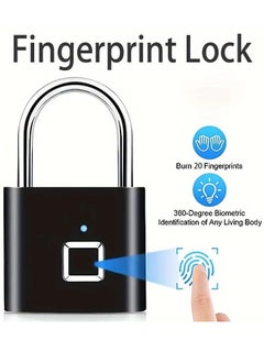 Generic Smart Fingerprint Padlock - Keyless, Waterproof, 0.5s Quick Unlock, Long Battery Life, High Security, Portable for Gym, Office, School, Travel, Luggage, and Outdoor Use  - Image 2