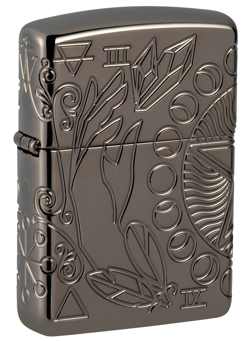 Zippo - Zippo 49689 24095 Wicca Design Armor Black Ice Windproof Lighter - Image 1
