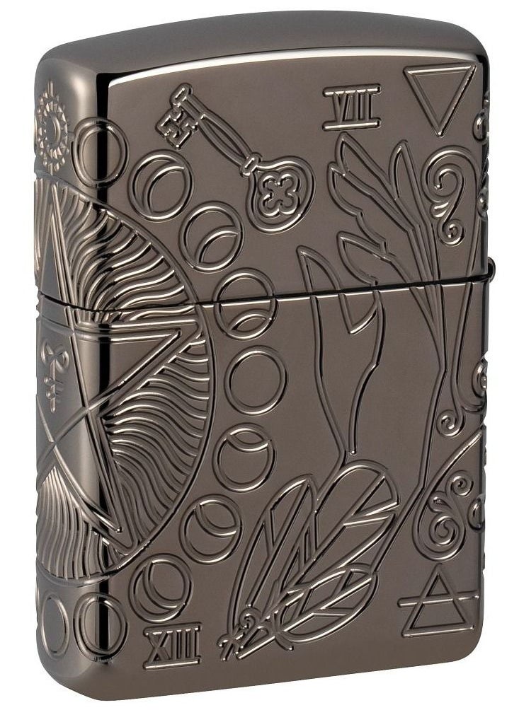 Zippo - Zippo 49689 24095 Wicca Design Armor Black Ice Windproof Lighter - Image 1