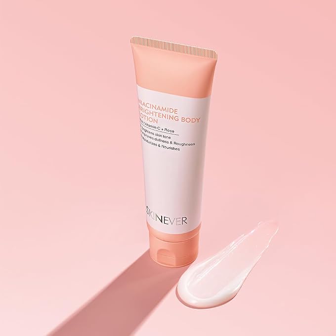 skinever Niacinamide Brightening Body Lotion 150ml  with Vitamin C, Hyaluronic Acid & Shea Butter | Even Tone, Fade Dark Spots, Deep Hydration, Smooth Rough Skin | Non-Greasy, Vegan, All Skin Types - Image 3