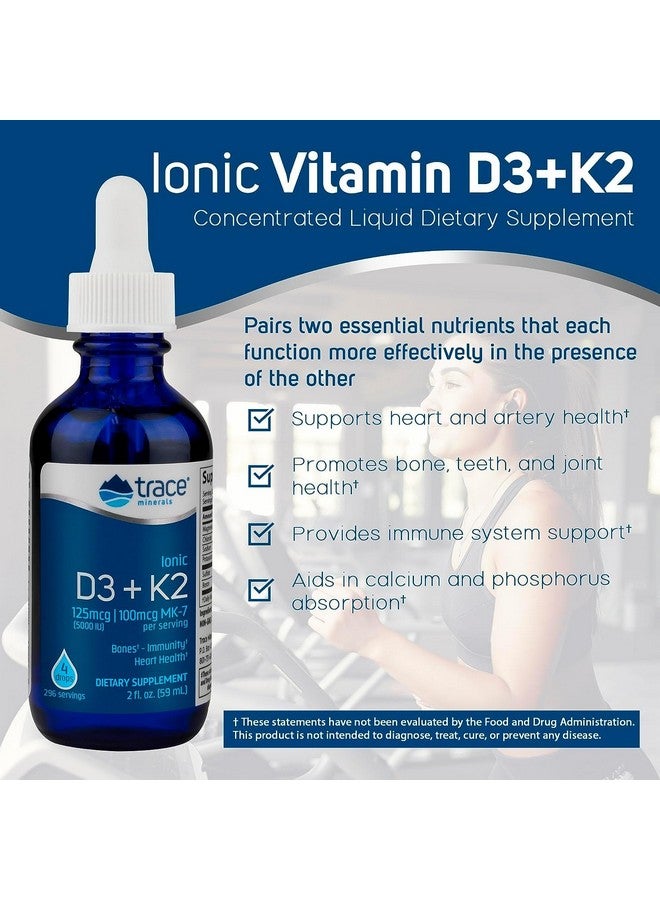 Trace Minerals | Liquid Ionic Vitamin D3 + K2 | 125 mcg (5,000 IU) D3, 100 mcg K2 | Concentrated Dietary Supplement | 2 fl oz. 296 Servings - Image 3