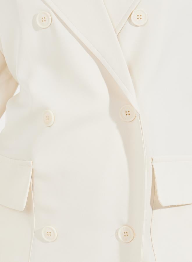 ستايلي معطف ترنش فضفاض بصفي أزرار وجيوب - Image 3