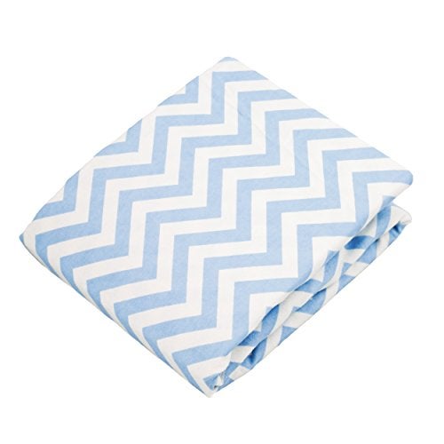 Kushies Baby Fitted Bassinet Sheet, Blue Chevron - Image 2