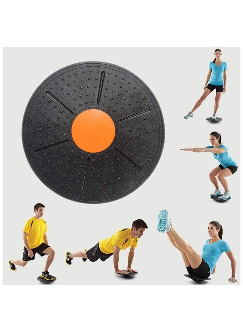 قرص توازن مستدير لليوجا وتمارين اللياقة البدنية بزاوية 10-20 درجة، أسود/برتقالي - Image 5