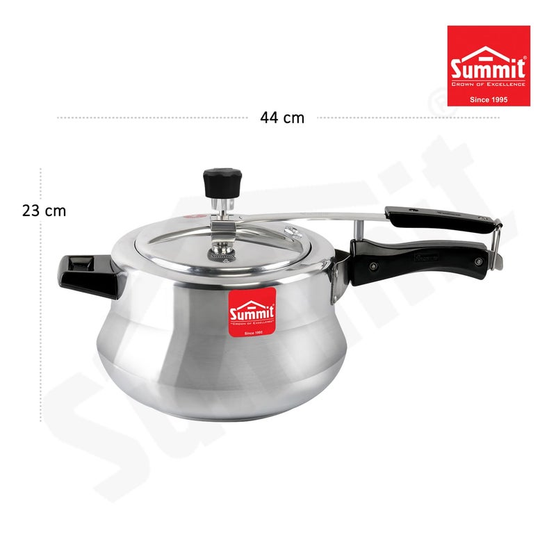 Summit Inner Lid 5.5 Litres Handi Non-Induction Base Aluminium Pressure Cooker - Image 3