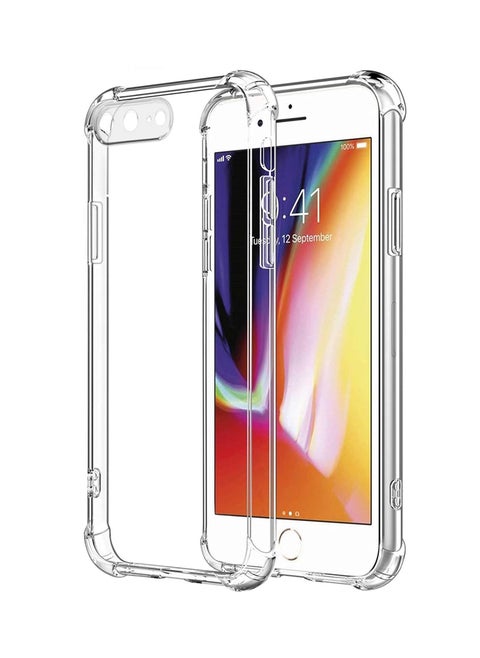 iPhone 7 Plus Case,iPhone 8 Plus Case,Crystal clear Cover Case [Shock Absorption] with Transparent Hard Plastic Back Plate and Soft TPU Gel Bumper (clear)