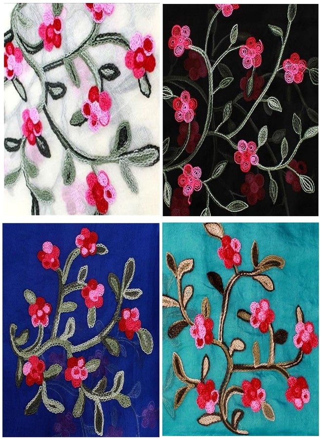 تاب كولكشنز شال شيفون مطرز من مجموعة تاب - وشاح خفيف الوزن مناسب للصيف والخريف - أصفر - Image 3