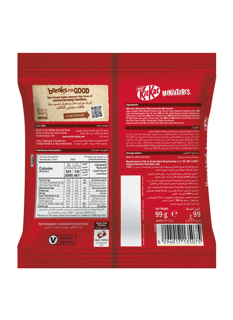KitKat Miniatures Caramel Chocolate Bag 99g - Image 4