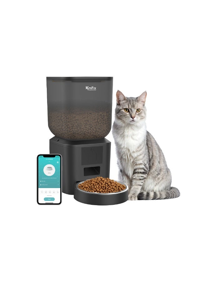 Knox Powering Generations Knox Automatic Pet Feeder 7L, Smart Wi-Fi Cat & Dog Pet Food Dispenser, Timed Dry Food Feeder, Portion Control, Multiple Alarms, Detachable Design, Stainless Steel Bowl, Built-in Desiccant Box - Image 1