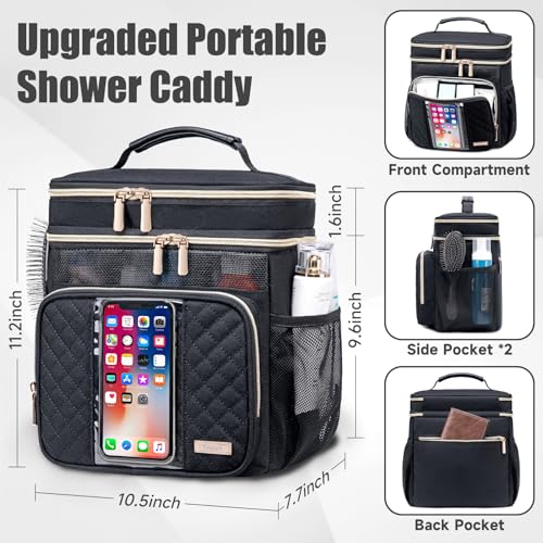 Tealari Large Toiletry Bag for Women Men,Bathroom Bag,Water Resistant Portable Shower Caddy for College Dorm,Hanging Toiletry Bags for Traveling,Gym Camping Cruise Ship Travel Essentials Shower Bag - Image 4
