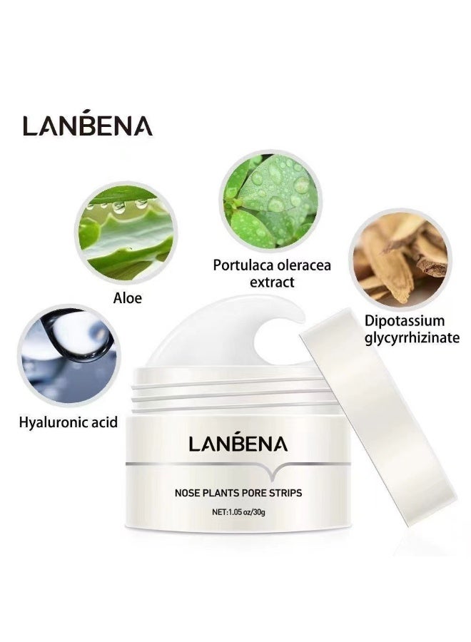 LANBENA Nose Plants Pore Strips 2.0,Upgraded Blackhead Remover Mask with Salicylic Acid, Amazonian White Clay, Pore Cleanser Purifying Peel off Face Mask with 60 PCS Strips, Peel Off Mask Nose Strips Aloe Facial Mask 30g - Image 4