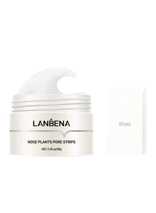 LANBENA Nose Plants Pore Strips 2.0,Upgraded Blackhead Remover Mask with Salicylic Acid, Amazonian White Clay, Pore Cleanser Purifying Peel off Face Mask with 60 PCS Strips, Peel Off Mask Nose Strips Aloe Facial Mask 30g - Image 2