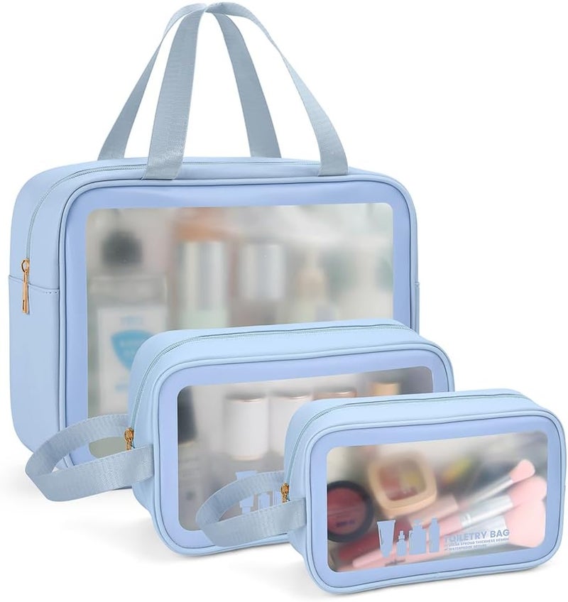 MAANGE Toiletry Bag for Women Men, Translucent Waterproof Makeup Cosmetic Bag Travel Organizer for Accessories, Toiletries - Image 1