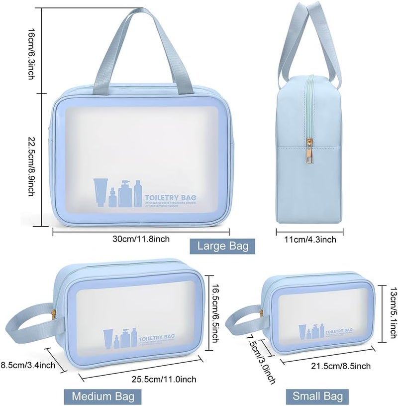 MAANGE Toiletry Bag for Women Men, Translucent Waterproof Makeup Cosmetic Bag Travel Organizer for Accessories, Toiletries - Image 2