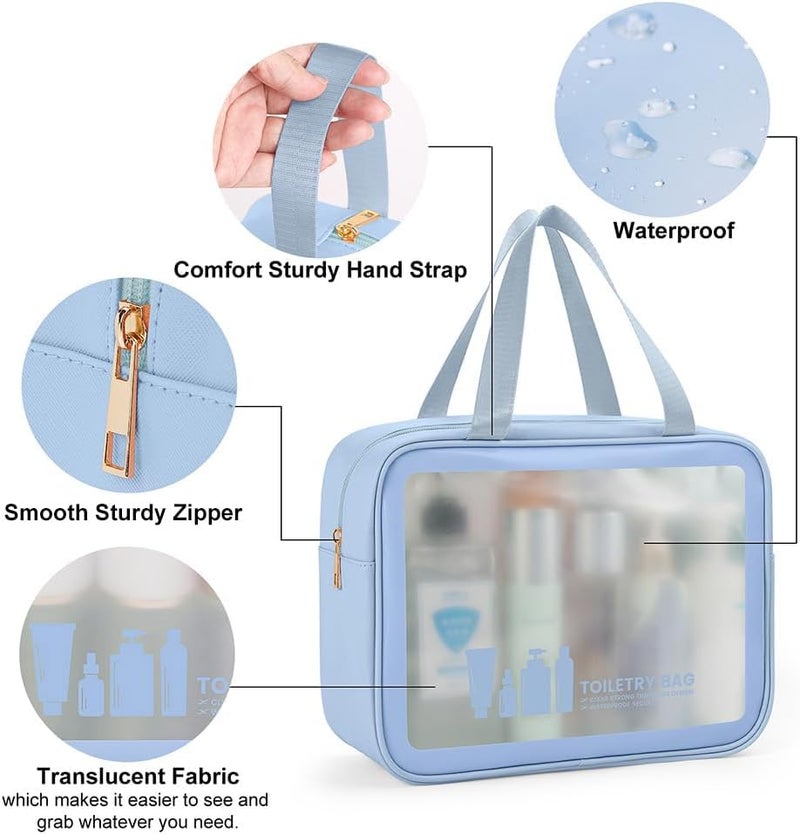 MAANGE Toiletry Bag for Women Men, Translucent Waterproof Makeup Cosmetic Bag Travel Organizer for Accessories, Toiletries - Image 5