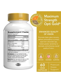 Botanic Choice Maximum Strength Opti Gold Vision Eye Health Support Supplement for Overall Eyesight Health for Men & Women - Taurine, Vitamin A, Lutein, Bilberry, Alpha Lipoic Acid (60 Capsules) - pzsku/Z2D6B053DE8D152DD687EZ/45/_/1735907943/29411fd5-0ff9-414b-a1f9-18612c5084ef