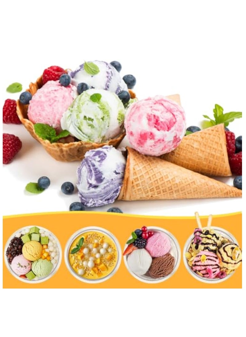KASTWAVE - 4 Pack Replacement for Ninja Creami Deluxe Pints and Lids, Glass Food Storage Containers, 24OZ Ice Cream Maker Pints Compatible with Ninja NC501 NC500 Series,11-in-1 Creamy Ice cream Containers Cups - Image 1