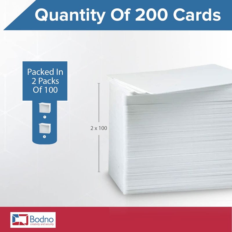 Bodno 200 Pack - Bodno Premium CR80 30 Mil Graphic Quality PVC Cards - Image 3