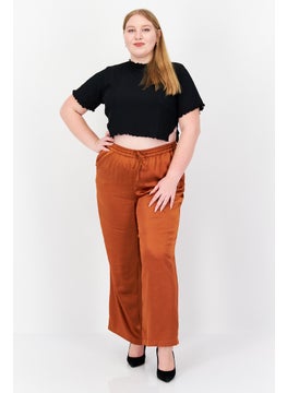 Women Plus Size Satin Drawstring Pants, Rust - pzsku/Z2D6B1A961EC23C66D182Z/45/_/1739110470/7ec81815-399f-4fb9-871e-cd3f42361710