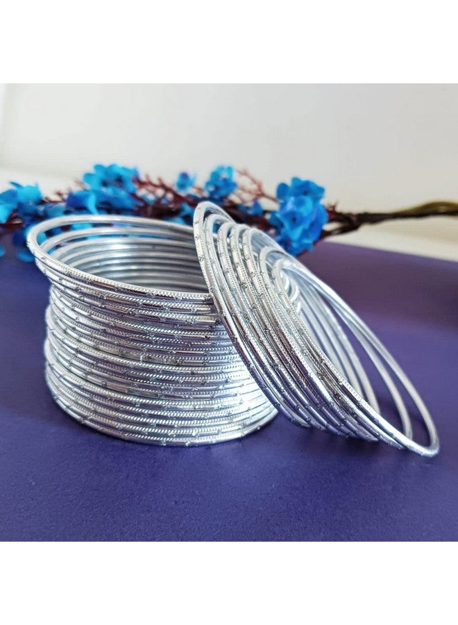 Efulgenz Rakshabandhan Gift White Bangles For Women Indian Jewelry Indian Navratri Jewelry Bollywood Bangles Indian Bangles Set Bollywood Plain Bangle Bracelets Costume Jewelry For Women - Image 2
