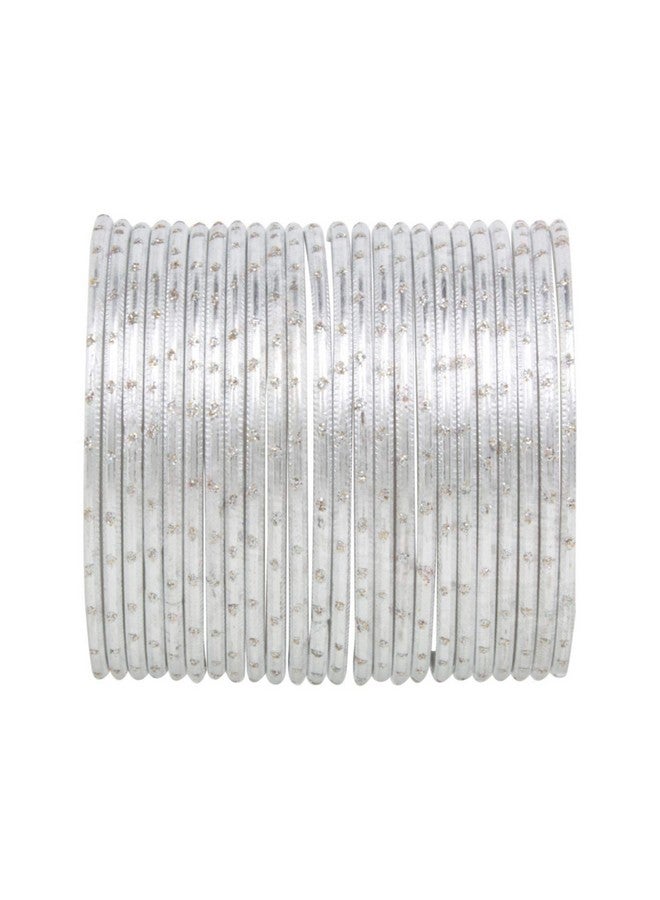 Efulgenz Rakshabandhan Gift White Bangles For Women Indian Jewelry Indian Navratri Jewelry Bollywood Bangles Indian Bangles Set Bollywood Plain Bangle Bracelets Costume Jewelry For Women - Image 1