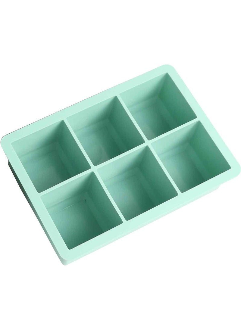 Gurme Chef - Multi-Purpose Silicone 6-Piece Ice Mold, Green - Image 1