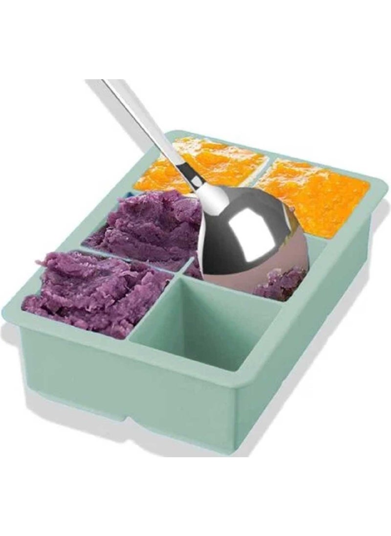 Gurme Chef - Multi-Purpose Silicone 6-Piece Ice Mold, Green - Image 1