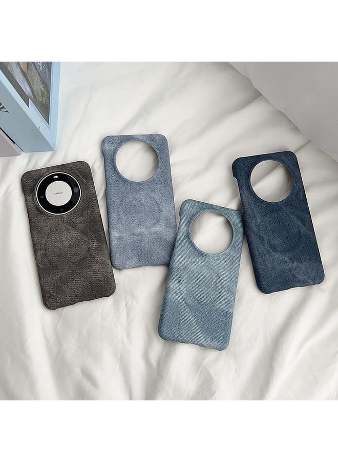 اس-توب جراب لهاتف Huawei Mate 60 Denim MagSafe المغناطيسي PC + جراب هاتف PU - Image 2