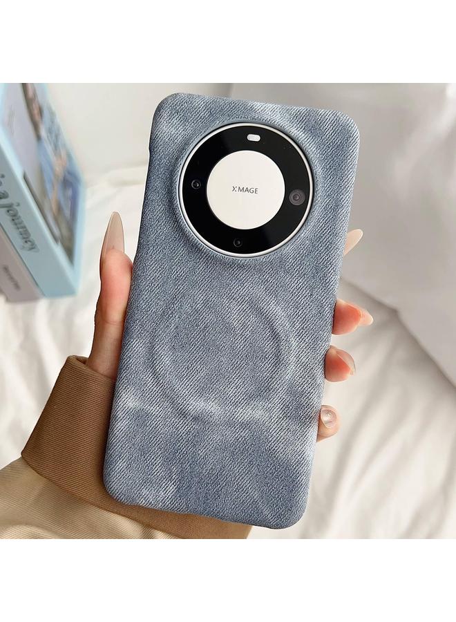 اس-توب جراب لهاتف Huawei Mate 60 Denim MagSafe المغناطيسي PC + جراب هاتف PU - Image 1