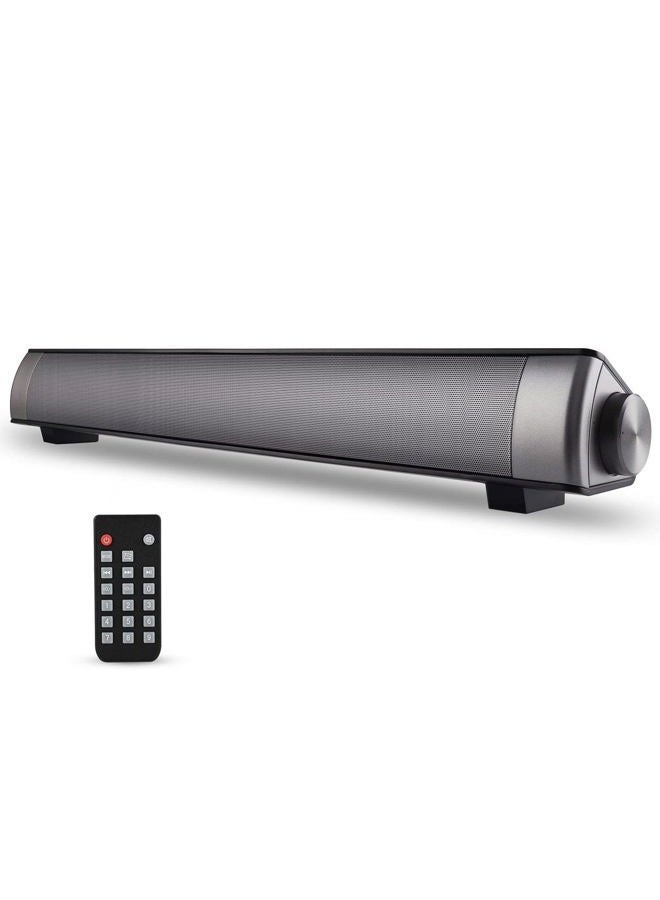 Toproad Sound Bar, Soundbar Wired and Wireless Bluetooth 5.0 Speaker, Built in Mic, for Cell Phone/Tablet/Projector and Support TV with AUX/RCA Output - Image 1