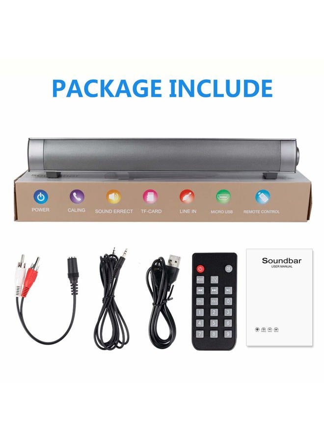 Toproad Sound Bar, Soundbar Wired and Wireless Bluetooth 5.0 Speaker, Built in Mic, for Cell Phone/Tablet/Projector and Support TV with AUX/RCA Output - Image 5