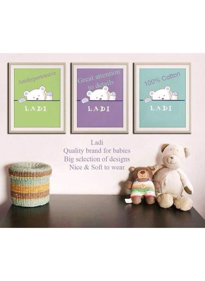 LADI - Baby Bodysuit Long Sleeve Onesie (Pack of 3) Multicolor - Image 1
