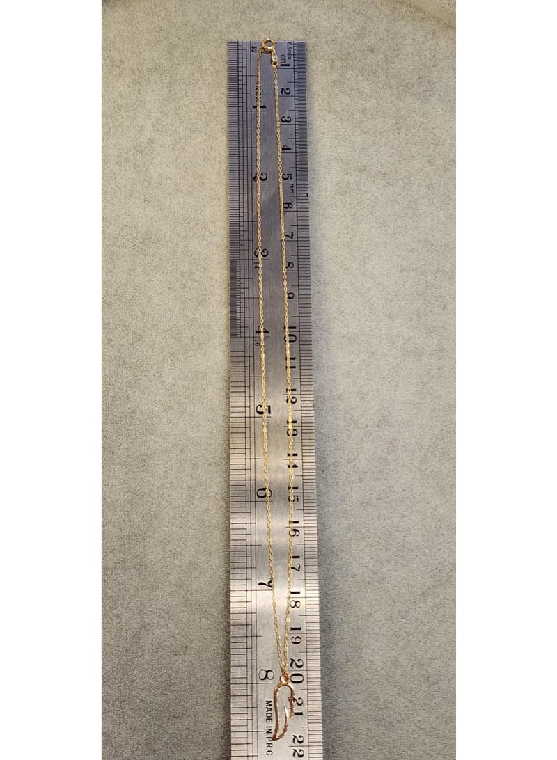 روبي آرت الذهب قلادة روبي آرت من الذهب الخالص عيار 18 قيراطًا للبنات - 0.83 جرام - Image 3