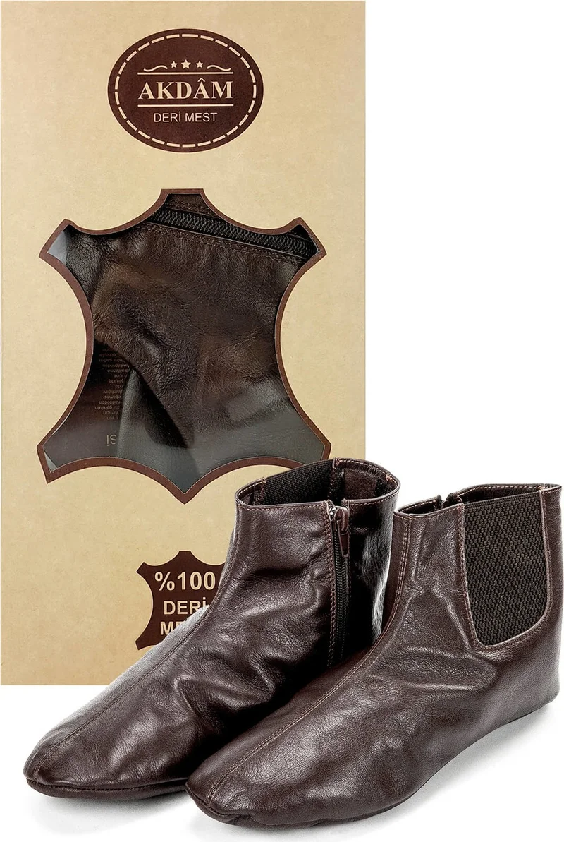 İhvan Ihvan Akdam Calfskin Socks (Brown)-1118
