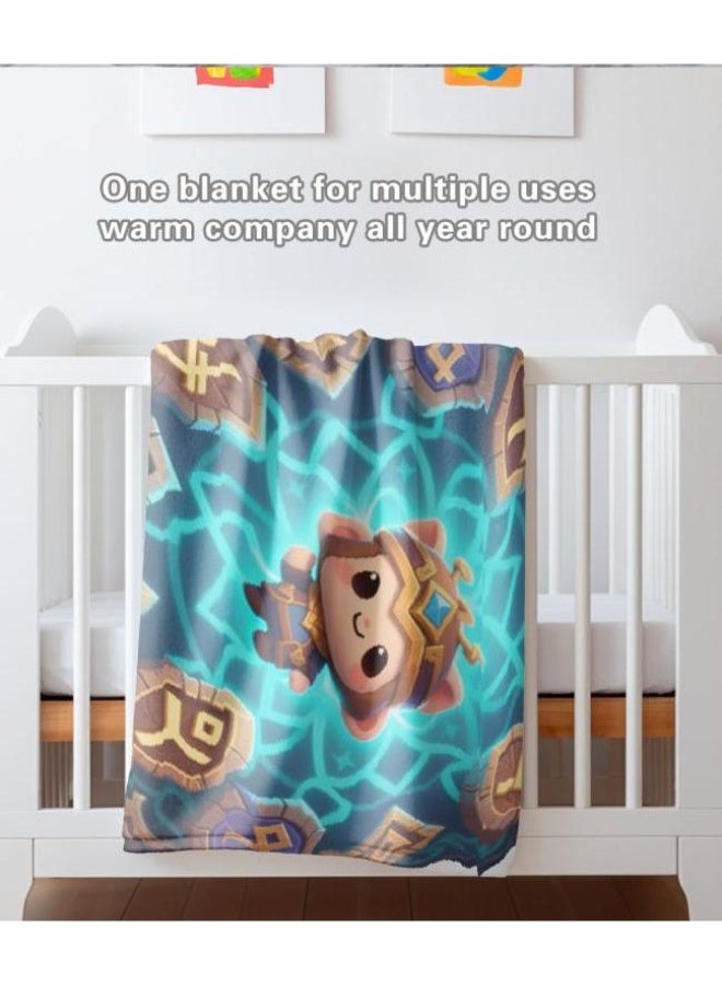 general Baby and children's cartoon flannel thin blanket (warm and comfortable, suitable for sleep, game use) 70cm*100cm - Image 2