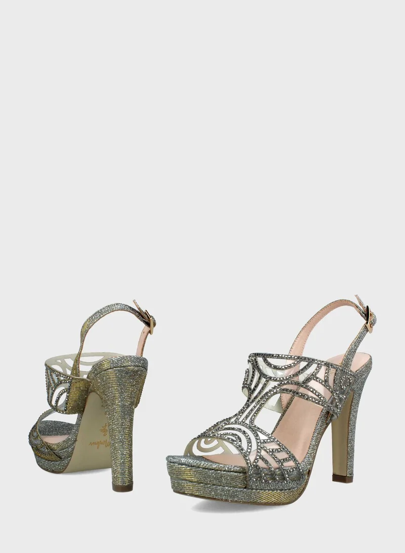 MENBUR Open Toe Slingback Sandals