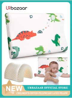 URbazaar Toddler Pillow Kids Bedding Pillow for Sleeping, Machine Washable, Boys Pillow and Pillow Cover for Travel, Cot, Bed Set, （Dinosaur World）  - Image 1