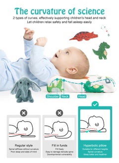 URbazaar Toddler Pillow Kids Bedding Pillow for Sleeping, Machine Washable, Boys Pillow and Pillow Cover for Travel, Cot, Bed Set, （Dinosaur World）  - Image 3