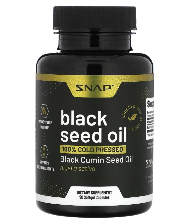 SNAP SUPPLEMENTS Black Seed Oil 500 mg 90 Softgel Capsules