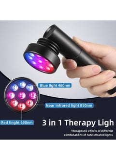 Ru syanl Red Light Therapy Device for Pain Relief 9 LEDs Blue and Infrared Red Light Therapy for Body Knee Feet Back Muscle Joints Relief  - Image 3