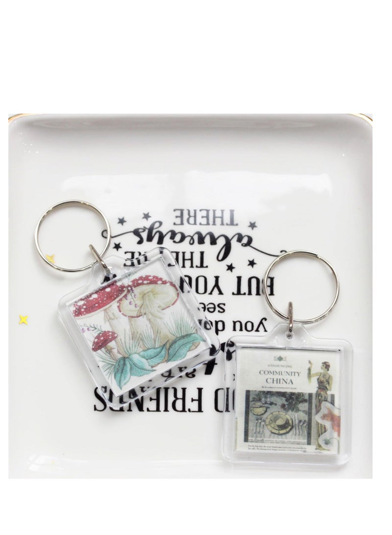 20Pcs Acrylic picture Keychain Blanks Photo Keychain Clear in Photo Keychain Acrylic Picture Frame Keyrings - Image 2