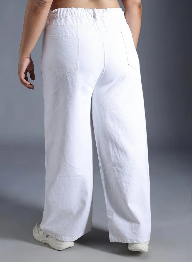 HIGH STAR Plus Size Relaxed Fit Pure Cotton High Rise Jeans by Styli