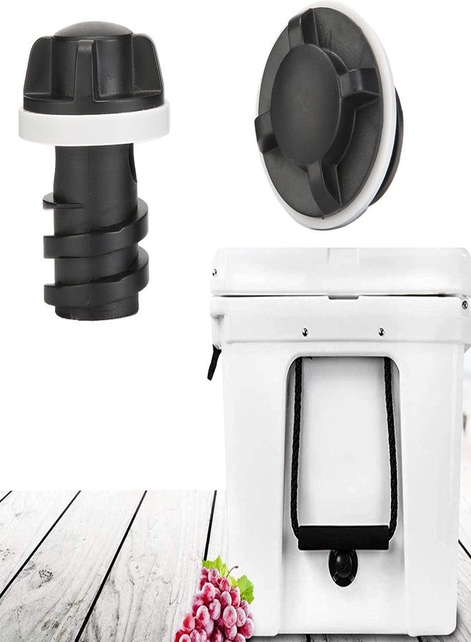 Together-life 2 Pack Drain Plugs for RTIC Coolers, Large & Small Cooler Drain Plugs Compatible with RTIC 20QT, 45QT, 65QT Coolers with New Two Drains - Image 2