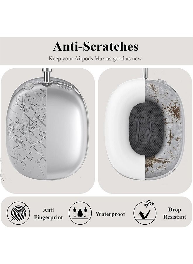 Case Cover for Apple AirPods Max, Full Coverage Anti Scratch Silicone Headphone Protective Case, Headphone Protector Shell Accessories (Transparent) - Image 2
