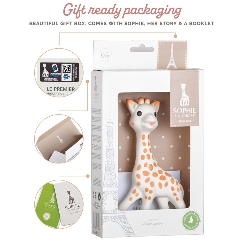 Sophie la girafe | Handcrafted for 60 Years in France | Natural Rubber | Designed for Teething Babies | Awaken All 5 Senses | Easy to Clean (616324) - Image 3