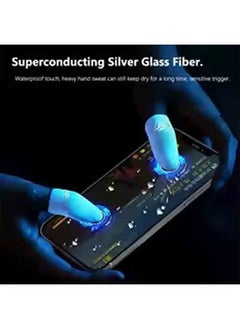 Generic 2 Pairs Gaming Finger Sleeves, Sweatproof Mobile Game Touchscreen Covers for Android/iOS, Includes Metal Storage Box  - Image 4