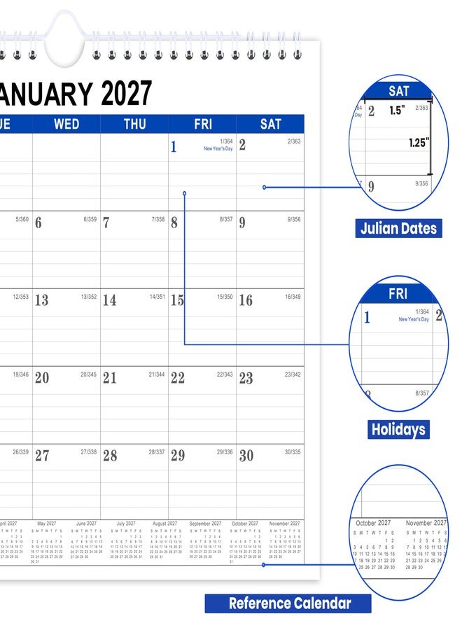 Feteulo 2026-2027 Wall Calendar - Wall Calendar 2026-2027 Monthly from JULY 2026 - December 2027, 11”x 8.5”, 18 Months, Suitable for Hanging on the Wall - Image 4