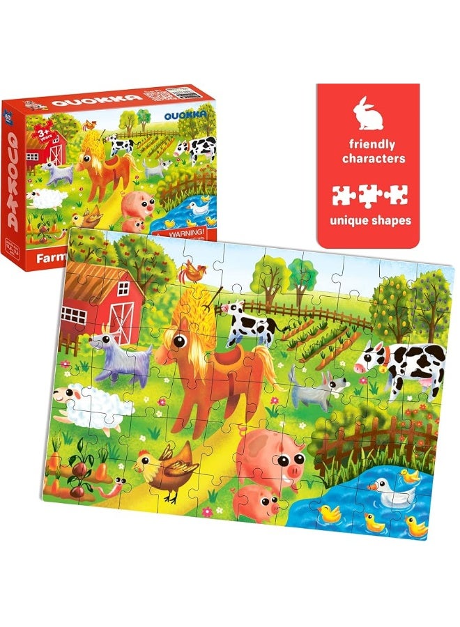 QUOKKA 60 Piece Puzzles for Kids Ages 4-6 - 4 Jigsaw Puzzles for Toddlers 3-5 by QUOKKA - Animals Toys for Children 6-8-10 Year Old for Boys and Girls - Image 2
